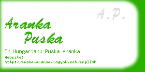 aranka puska business card